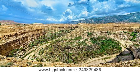 Panorama Of Ghoufi Canyon In Algeria, North Africa
