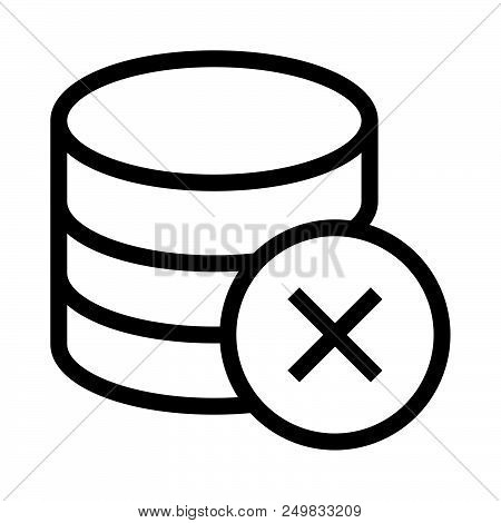 Database Delete Elements For Mobile Concept And Web Apps.