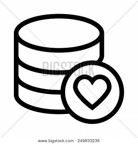 Database Favorite Elements For Mobile Concept And Web Apps.