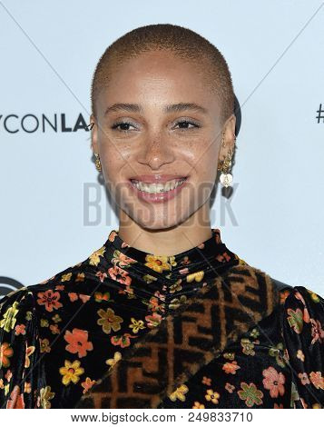 LOS ANGELES - JUL14:  Adowa Aboah arrives for Beautycon LA 2018 on July 14, 2018 in Los Angeles, CA                