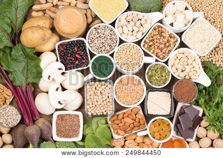 Vegan food rich in iron
