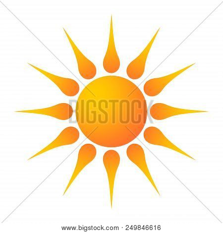 Sun And Sunshine As Vector On A White Isolated Background