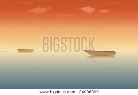 Fluss-Sonnenuntergang