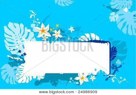 banner s filodendron listy
