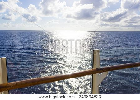 Luxury Cruise Ship Deck At Sunny Day