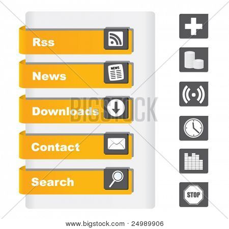 Set simgeleri ile Web sitesi düğmesi