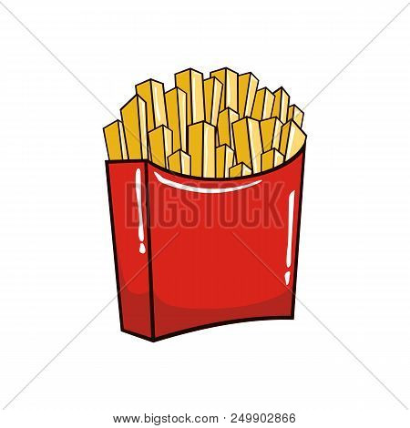 Potato Fries Vector Illustration Isolated On White Background