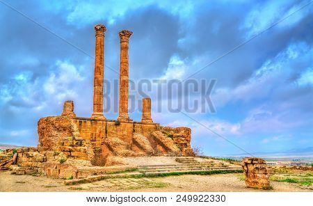 Timgad, Ruins Of A Roman-berber City, Unesco Heritage In Algeria.