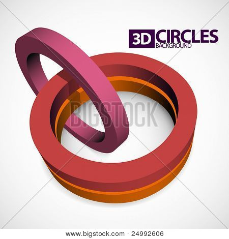 absztrakt 3D piros körök