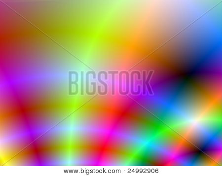 Fraktál hullámos szivárványos fények háttér