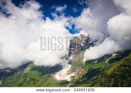 Landscape Of Hohe Tauern Range With Beautiful Mountains And Cloudscape