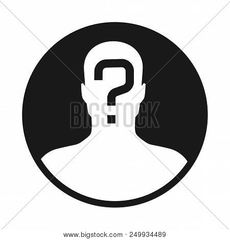 Incognito, Unknown Person, Silhouette Of Man On White Background