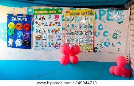 Johannesburg, South Africa, September 11, 2011, Small Creche Daycare Preschool In Suburban Soweto Ne