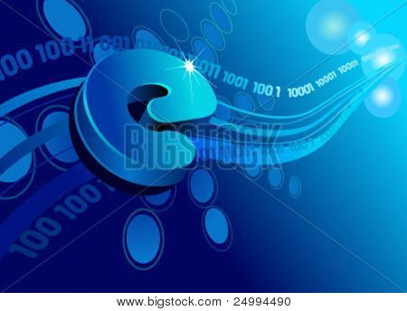 Internet et commerce électronique associés vecteur bleu abstrait