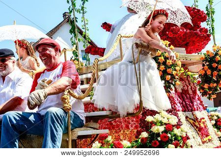 Steinfurth, Germany-july 15, 2018: On Every Even-numbered Year, The Bad Nauheim Suburb Steinfurth, T