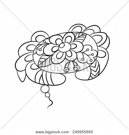 Coloring Page With Crab In Ornamnets In Vector Design Graphic