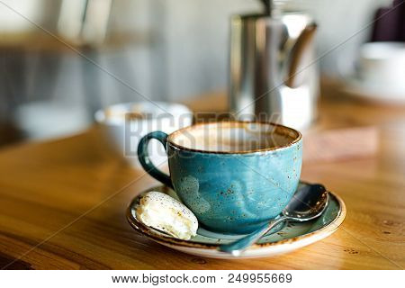 Table Setting In The Restaurant. Lunch Or Breakfast Time.