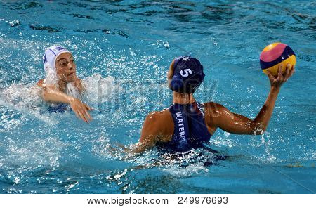 Budapest, Hungary - Jul 20, 2017. Szucs Gabriella (hun) Fights Against Van Der Sloot Sabrina (ned) I