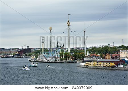 Amusement Park Of Grona Lund On Djurgarden Island - Most Popular City-center Amusement Park In Swede