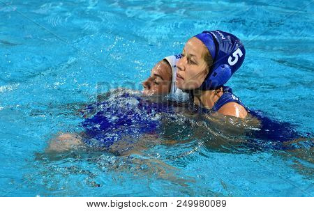 Budapest, Hungary - Jul 20, 2017. Szucs Gabriella (hun) Fights Against Netherlands In The Preliminar