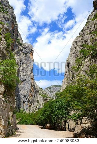 Great Paklenica canyon national park in Velebit mountain, Croatia.