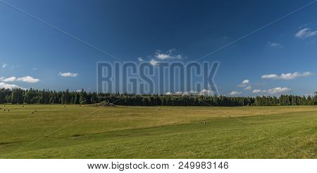 Slavkovsky Les Mountains In Summer Sunny Sunset Evening Near Krizky Area