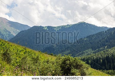 Mountains Landscape Of The Kaskelen Gorge In The Tien-shan Mountains, Almaty, Kazakhstan