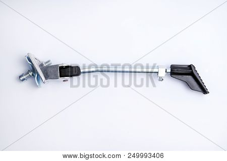 A Bicycle Side Kickstand On A White Background