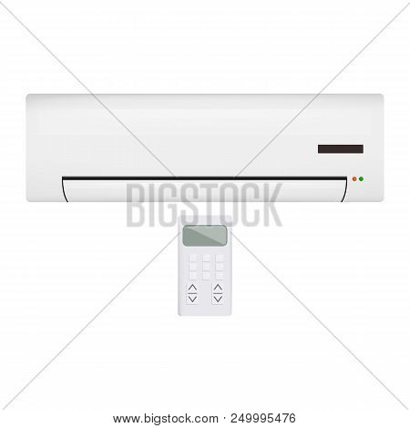 Modern Conditioner With Rc Mockup. Realistic Illustration Of Modern Conditioner With Rc Vector Mocku
