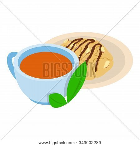 Tea Time Icon. Isometric Illustration Of Tea Time Vector Icon For Web