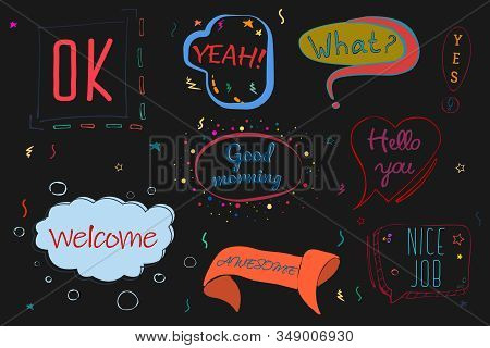 Set Dialog Windows Vector & Photo (Free Trial) | Bigstock