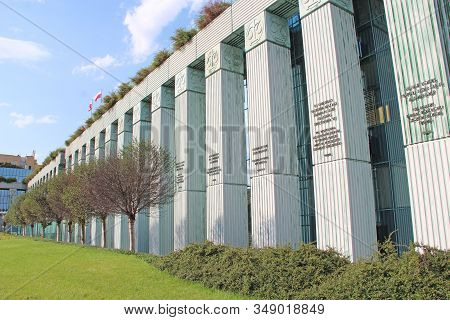 Warsaw / Poland. 27 July 2019: 
Building Of Supreme Court Of Poland. Beautiful Architecture Of Build