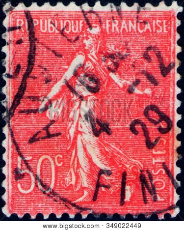 Saint Petersburg, Russia - February 01, 2020: Postage Stamp Issued In The France With The Image Of T