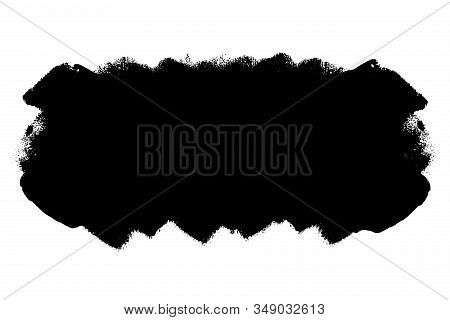 Disrty Isolated Basis. Artistic Messy Banner Background. Paint Roller Distress Overlay Texture. Grun