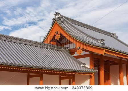 Details Of Rooftop Of Kyoto Imperial Palace (kyoto Gosho) In Japan