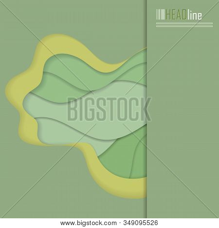 Abstract Modertn Vector Illustration. Elements For Your Design In Paper Cut Style. Template For Annu