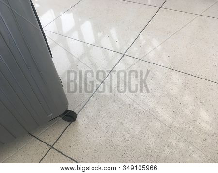 Waiting For The Plane In Front Of The Exit Door
