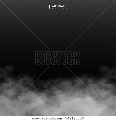 Fog Or Smoke Isolated Transparent Special Effect. White Vector Cloudiness, Mist Or Smog Background. 