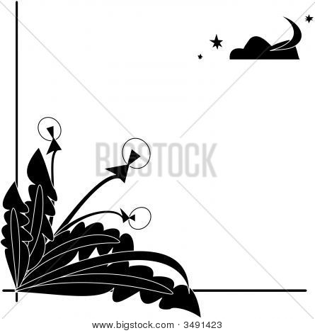 Abstrakt mælkebøtte