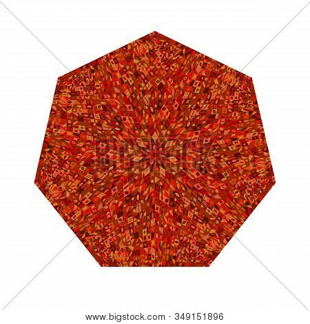 Abstract Colorful Isolated Mosaic Heptagon Polygon - Geometrical Ornamental Vector Element From Geom