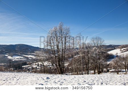 Winter Mountains On A Bright Sunny Day