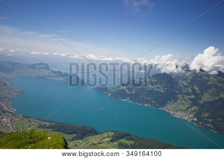 Lake Lucerne In Switzerland On A Sunny Day