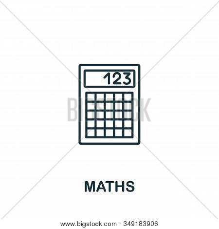 Maths Icon From Science Collection. Simple Line Element Maths Symbol For Templates, Web Design And I