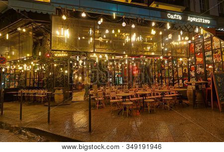 Paris, France-january 27 , 2020 : Caffe Aperitivo In Paris, Located Between Montmartre And Pigalle, 