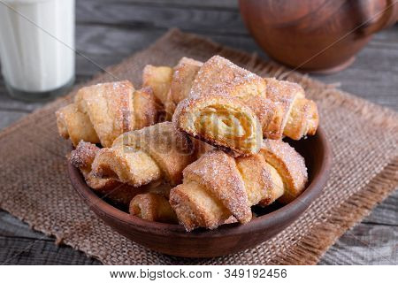Tasty Baked Rolled Or Bagels Cookies With Sugar