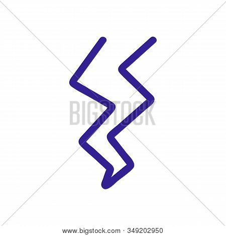 Crack Icon Vector. Thin Line Sign. Isolated Contour Symbol Illustration
