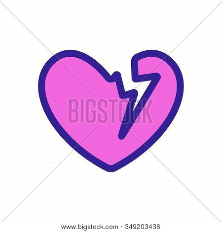 Crack Icon Vector. Thin Line Sign. Isolated Contour Symbol Illustration