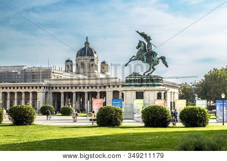 Vienna.austria.august 29, 2019. Portal Of Heroes In The Hofburg Palace Complex In Vienna.