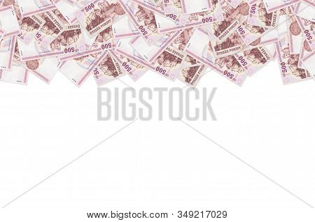 A Sarospatki Var Building On Hungary 500 Forint 1993 Banknote Pattern