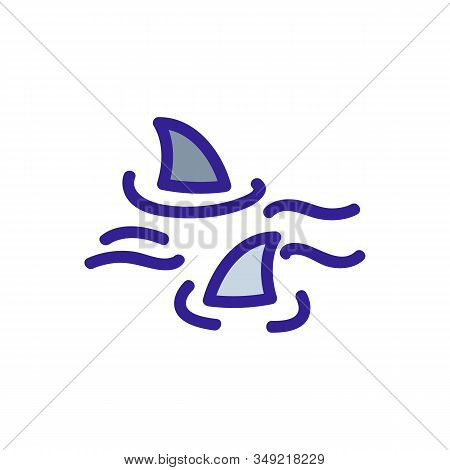 Shark Icon Vector. Thin Line Sign. Isolated Contour Symbol Illustration